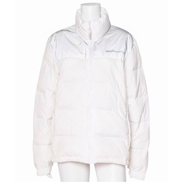 RARE GOLFWANG Ivory and Silver Reflective Puffer Jacket - Picture 2 of 3